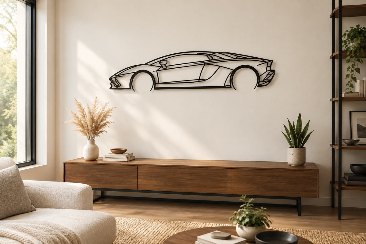 Lamborghini Aventador Metal Wall Art