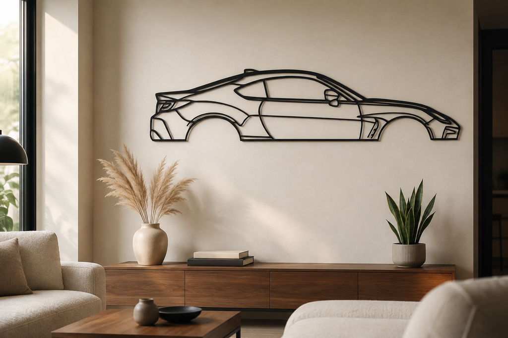 Toyota Supra Silhouette Metal Wall Art