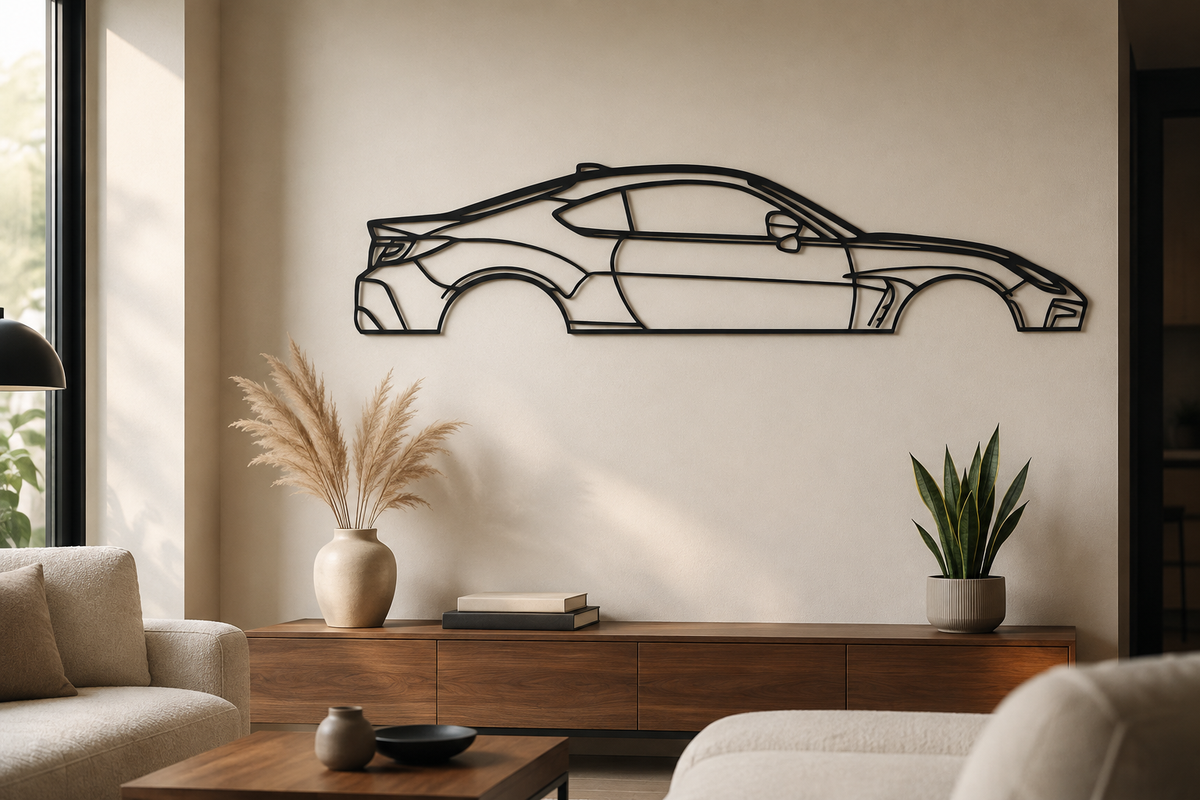Toyota Supra Silhouette Metal Wall Art