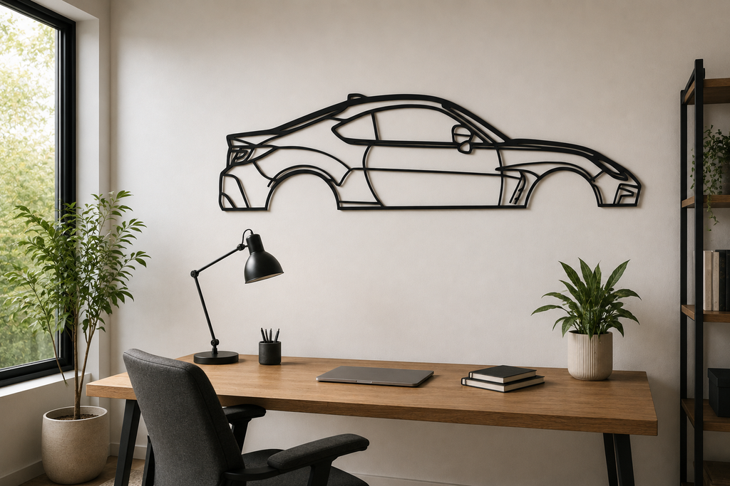 Toyota Supra Silhouette Metal Wall Art