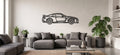 Nissan GTR R35 Car Silhouette Metal Wall Art — laser-cut powder-coated steel wall art